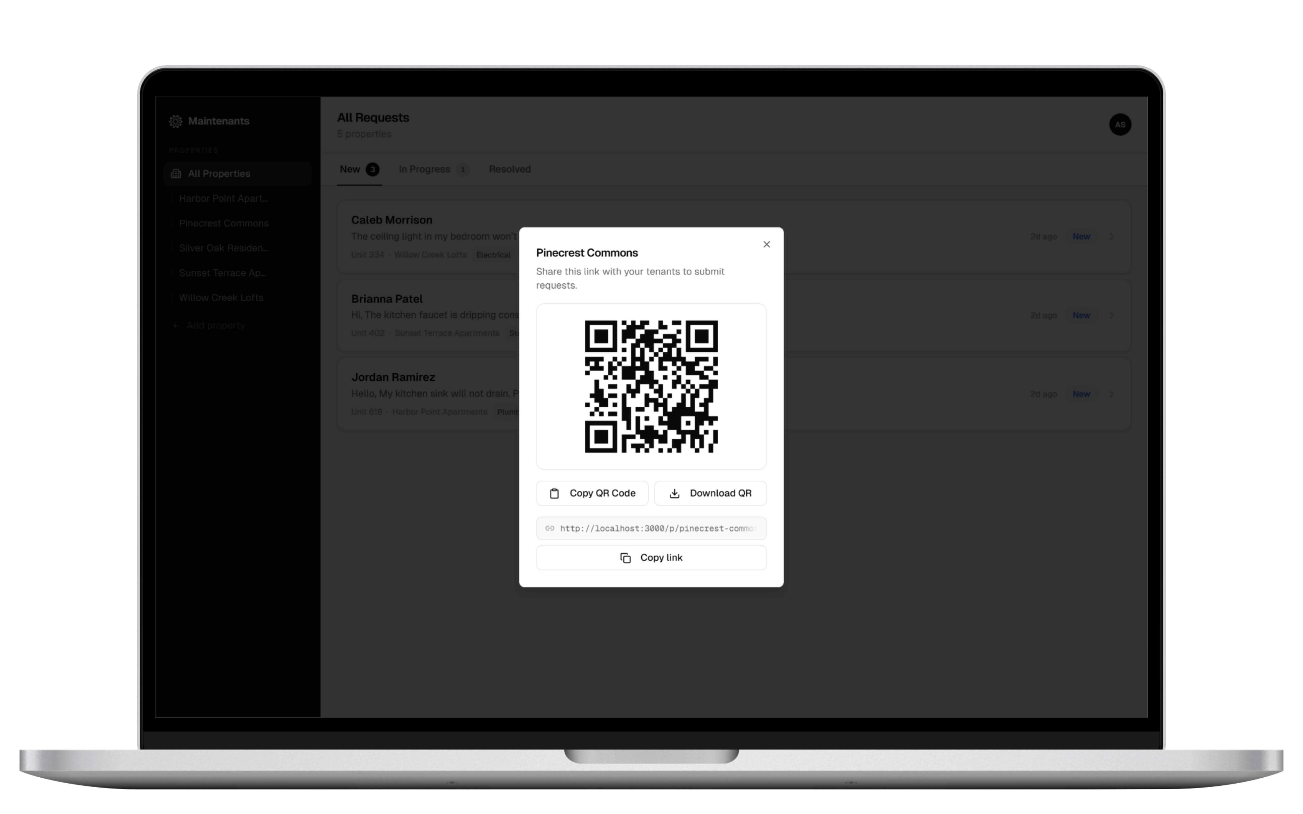 QR code for property